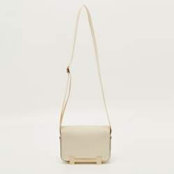 Pre Owned Hermes Geta Gold Finish Nata Chevre Mysore Leather Shoulder Bag