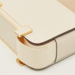 Pre Owned Hermes Geta Gold Finish Nata Chevre Mysore Leather Shoulder Bag