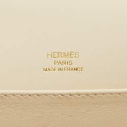 Pre Owned Hermes Geta Gold Finish Nata Chevre Mysore Leather Shoulder Bag