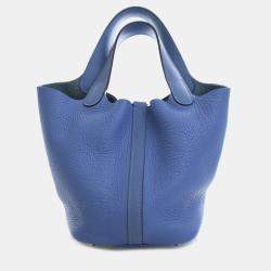 مملوكة مسبقًا حقيبة هيرمس بيكوتين قفل أزرق كليمونس وسويفت 18