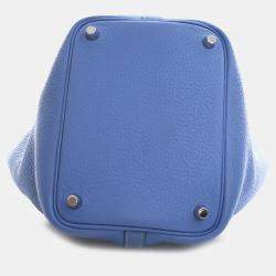 مملوكة مسبقًا حقيبة هيرمس بيكوتين قفل أزرق كليمونس وسويفت 18