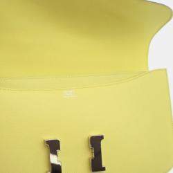 Pre Owned حقيبة هيرمس كونستانس إيلان 25 جلد إيبسوم أصفر