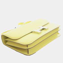 Pre Owned حقيبة هيرمس كونستانس إيلان 25 جلد إيبسوم أصفر