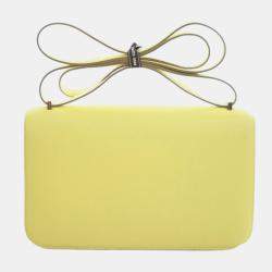 Pre Owned حقيبة هيرمس كونستانس إيلان 25 جلد إيبسوم أصفر