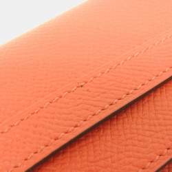 Pre Owned Hermes Kelly Wallet Epsom Leather Long Wallet Bi-Fold Rose Jaipur Salmon Pink