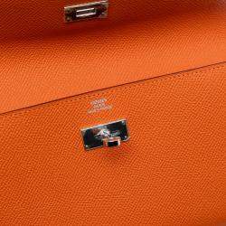 مملوكة مسبقًا Hermes Orange Epsom Kelly Longue Wallet long wallets