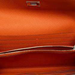 مملوكة مسبقًا Hermes Orange Epsom Kelly Longue Wallet long wallets