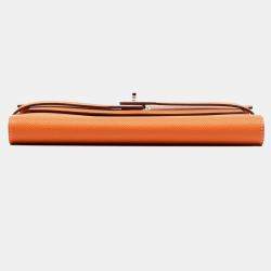 مملوكة مسبقًا Hermes Orange Epsom Kelly Longue Wallet long wallets