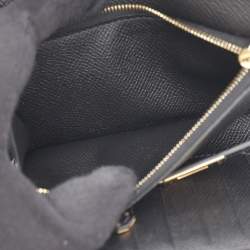 Pre Owned Hermes Kelly Wallet Medium Tri-Fold Epsom Leather Black