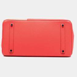 Pre Owned Hermes Pink Tricolor Clemence and Swift Birkin Cascade Retourne 35