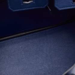 مملوكة مسبقًا حقيبة يد توتس هيرمس بيركن 25 جلد سويفت أزرق زفيري إكسسوار مطلي بلاديوم