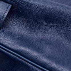 مملوكة مسبقًا حقيبة يد توتس هيرمس بيركن 25 جلد سويفت أزرق زفيري إكسسوار مطلي بلاديوم