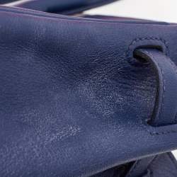 مملوكة مسبقًا حقيبة يد توتس هيرمس بيركن 25 جلد سويفت أزرق زفيري إكسسوار مطلي بلاديوم