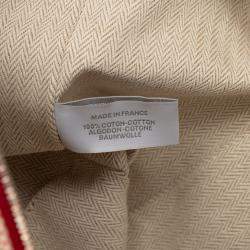 Pre Owned Hermes Orange Large Canvas Bride A Brac Cabriole Case