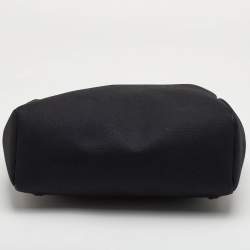 Pre Owned Hermes Herbag Black Toile Canvas and Vache Hunter Top Handle Bag