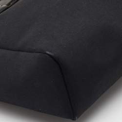 Pre Owned Hermes Herbag Black Toile Canvas and Vache Hunter Top Handle Bag