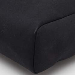 Pre Owned Hermes Herbag Black Toile Canvas and Vache Hunter Top Handle Bag