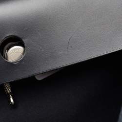 مملوكة مسبقًا Hermes Herbag 39 Black Toile Canvas and Vache Hunter Top Handle Bag