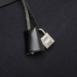 مملوكة مسبقًا Hermes Herbag 39 Black Toile Canvas and Vache Hunter Top Handle Bag