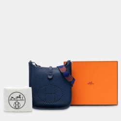 Pre Owned هيرمس أزرق كليمونس فليربول سترب إيفلين تي بي إم