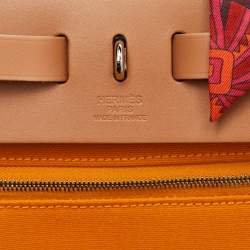 Pre Owned حقيبة هيرميس هرباغ زيپ 31 جاون دي أور / ناتشورال تويلا وفاش هنتر يد علوية