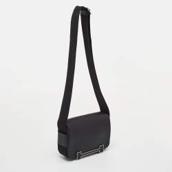مملوكة مسبقًا Hermès Geta Black Chevre Mysore Leather Shoulder Bag