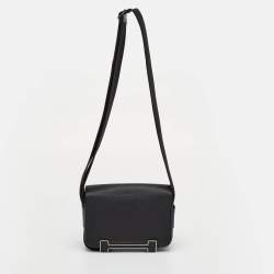 مملوكة مسبقًا Hermès Geta Black Chevre Mysore Leather Shoulder Bag