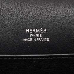 مملوكة مسبقًا Hermès Geta Black Chevre Mysore Leather Shoulder Bag