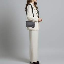 مملوكة مسبقًا Hermès Geta Black Chevre Mysore Leather Shoulder Bag