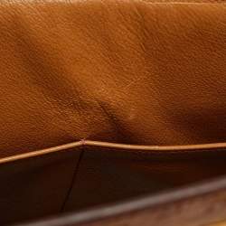 Pre Owned Hermes Kelly Sellier 28 Gold Finish Natural Ostrich Top Handle Bag