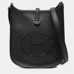 Pre Owned Hermes Black Epsom Evelyne 16