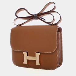 Pre Owned Hermes Gold Epsom Constance 18