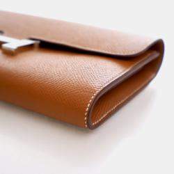 Pre Owned Hermes Gold Epsom Constance Long Wallet