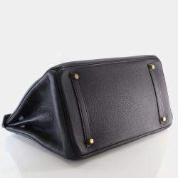 Pre Owned Hermes Noir Togo Birkin 35