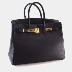 Pre Owned Hermes Noir Togo Birkin 35