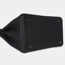 Pre Owned حقيبة هيرمس بيركين 35 توغو سوداء إكسسوار ذهبية