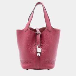 مملوكة مسبقًا Hermes Red Clemence Picotin Lock 18