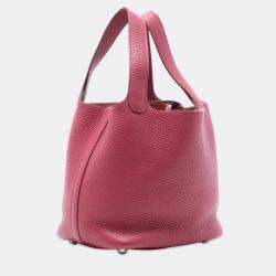 مملوكة مسبقًا Hermes Red Clemence Picotin Lock 18