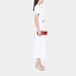 Pre Owned حقيبة كلاتش هيرمس إيج أحمر تادلاكت