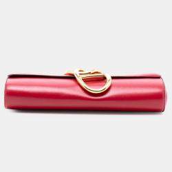 Pre Owned حقيبة كلاتش هيرمس إيج أحمر تادلاكت