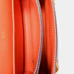 Pre Owned Hermes Orange Evercolour Leather Sac Roulis 23 Crossbody