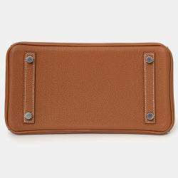 Pre Owned Hermes 2025 Gold Togo Leather Birkin 25 PHW