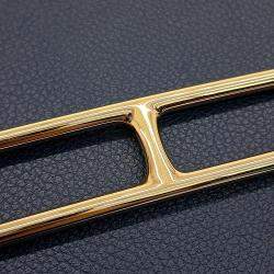 Pre Owned Hermes Blue, Brown Leather Rulis Handbag 18 (Z)