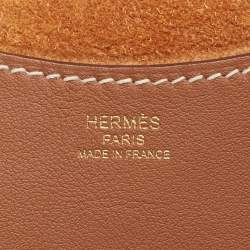 Pre Owned Hermès In The Loop 18 Gold Taurillon Clemence and Swift Leather Tote