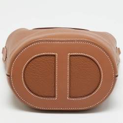 Pre Owned Hermès In The Loop 18 Gold Taurillon Clemence and Swift Leather Tote