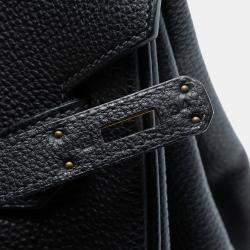 Pre Owned حقيبة هيرمس بيركن توغو زرقاء ريتورن 35