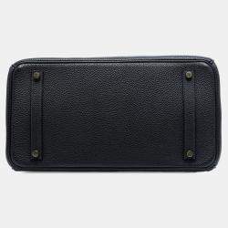 Pre Owned حقيبة هيرمس بيركن توغو زرقاء ريتورن 35