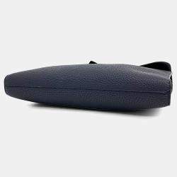 Pre Owned Hermes Black Leather Hermes Sac a Depetche 27 (Z)