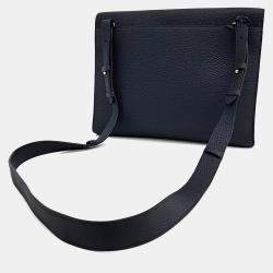 Pre Owned Hermes Black Leather Hermes Sac a Depetche 27 (Z)