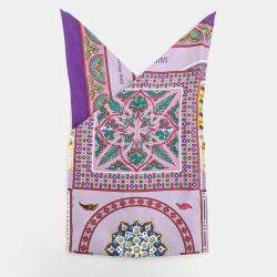 مملوكة مسبقًا Hermes Multicolor Petit Ash Silk Tote Bag